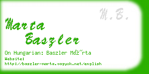 marta baszler business card